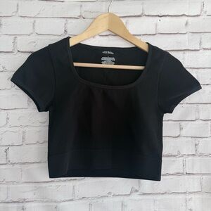 Wild Fable Black Square Neck Crop Top